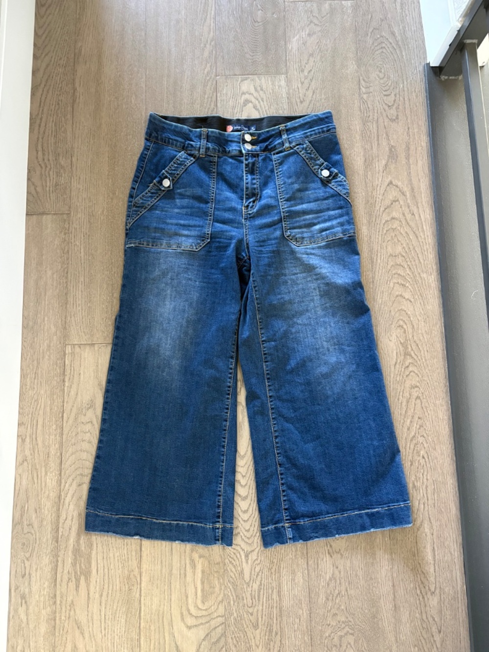 Indigo Poppy Wide Leg Jeans
